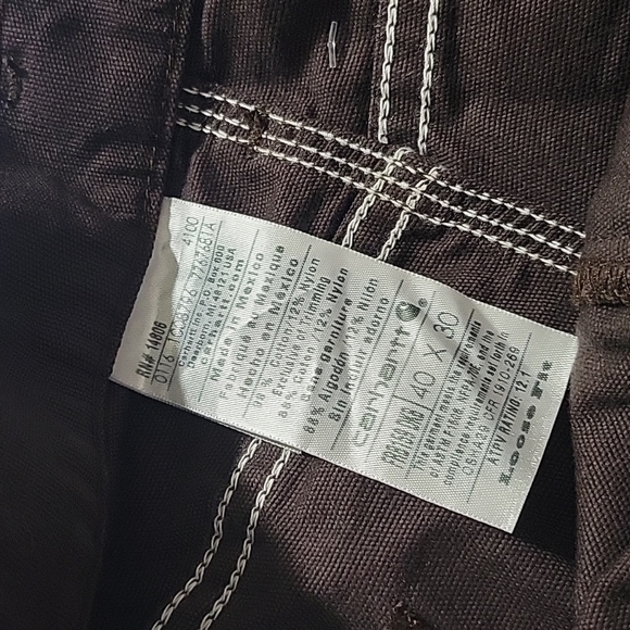 Carhartt FR Dark Brown NWT Loose Fit Midweight Canvas Pants Size 40 X 26 - Picture 11 of 13